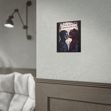 Load image into Gallery viewer, Rolled Poster – “I Feel Alive When I’m With You” Romantic Skeleton &amp; Bear Art Print
