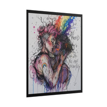 Load image into Gallery viewer, "Be Proud Of Who You Are Becoming" Pride Wall Art | LGBTQ+ Couples Print
