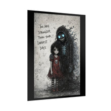 Load image into Gallery viewer, Rolled Poster — You Are Stronger Than Your Darkest Days (Gothic Inspirational Art)
