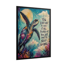 Load image into Gallery viewer, "Keep Going" Sea Turtle Motivational Poster – Ocean Quote Wall Art Print
