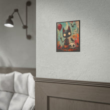 Load image into Gallery viewer, Rolled Poster — 'Life Is Short, Make It Wild' Gothic Cat Art Print
