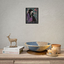 Load image into Gallery viewer, Rolled Poster - "Some Days Surviving Is Enough" Goth Art Print (Melancholic Girl &amp; Cat)
