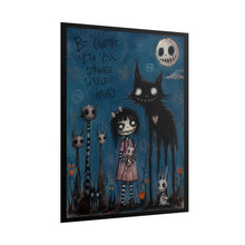 Load image into Gallery viewer, Be Gentle With Your Strange Little Heart Rolled Poster — Gothic Whimsical Cat Fantasy Wall Art

