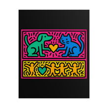 Load image into Gallery viewer, Pop Art Pet Poster — Colorful Dog &amp; Cat Love Print
