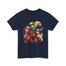 Load image into Gallery viewer, Retro Horror Movie Crew Graphic Tee — Vintage Monsters &amp; Icons T-Shirt

