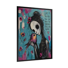 Load image into Gallery viewer, Rolled Poster - Gothic Love Art Print with 'Love Is The Only Thing That Makes The Darkness Feel Like Home'
