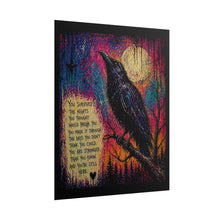 Load image into Gallery viewer, Raven Moon Inspirational Poster – "You Survived the Nights" Rolled Art Print
