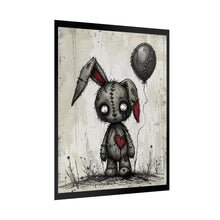 Load image into Gallery viewer, Creepy Cute Stitched Bunny Poster – Goth Rabbit Art Print (Rolled Poster)
