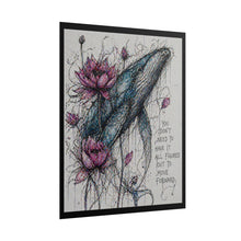 Load image into Gallery viewer, Whale &amp; Lotus Inspirational Art Poster — "You Don't Need to Have It All Figured Out" Rolled Wall Art
