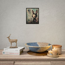 Load image into Gallery viewer, Rolled Poster — Cute Goth Bunny Art Print "Embrace What Makes You Uniquely You"
