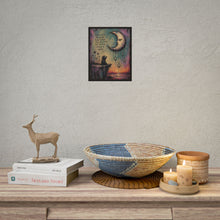 Load image into Gallery viewer, Inspirational Moon &amp; Crow Poster — 'Some nights the weight feels heavier...' Rolled Art Print
