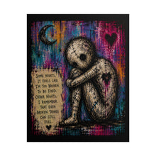 Load image into Gallery viewer, Broken Things Still Feel – Dark Emotional Wall Art
