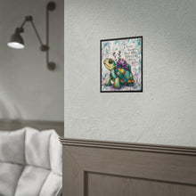 Load image into Gallery viewer, Turtle Succulent Poster — "I Keep Growing, Good Things Take Time" Rolled Art Print
