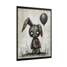 Load image into Gallery viewer, Creepy Cute Stitched Bunny Poster – Goth Rabbit Art Print (Rolled Poster)
