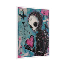 Load image into Gallery viewer, The Bravest Thing You Can Do Is Still Feel Rolled Poster — Gothic Emotional Fantasy Wall Art
