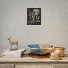 Load image into Gallery viewer, "Trust Your Journey" Gothic Owl Art Print – Dark Whimsy Moon &amp; Forest Bird Wall Decor
