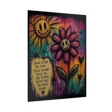 Load image into Gallery viewer, Rolled Poster — Colorful Smiley Flower Inspirational Art Print (Choose to See the Good)

