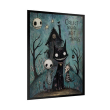 Load image into Gallery viewer, Collect Nights Not Things Rolled Poster — Gothic Whimsical Haunted Fantasy Wall Art
