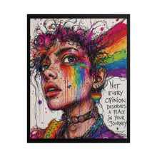 Load image into Gallery viewer, "Place In Your Journey" Pride Art | Fine Line Sketch Studded Choker Poster
