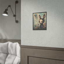 Load image into Gallery viewer, Rolled Poster — Cute Goth Bunny Art Print "Embrace What Makes You Uniquely You"
