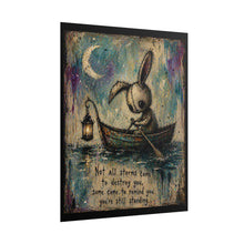 Load image into Gallery viewer, Rolled Poster — Inspirational Bunny Art Print: "Not all storms come to destroy you"
