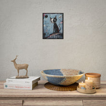 Load image into Gallery viewer, Be Strange Stay Free Rolled Poster — Gothic Whimsical Cat Fantasy Wall Art

