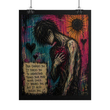 Load image into Gallery viewer, Pain Changes You – Dark Emotional Gothic Wall Art
