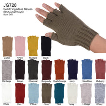 Load image into Gallery viewer, 12-pack Women&#39;s Solid Soft Half Finger Fingerless Knitted Gloves
