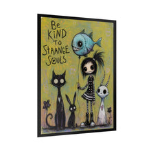 Load image into Gallery viewer, Rolled Poster — "Be Kind to Strange Souls" Gothic Cute Art Print
