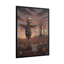 Load image into Gallery viewer, Rolled Poster — Creepy Scarecrow Halloween Art Print (“Pain Is Just Weakness Leaving The Body”)
