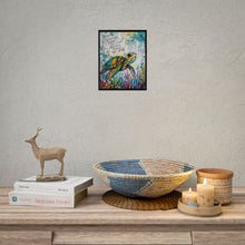 Load image into Gallery viewer, Turtle Poster — “Keep Swimming Toward the Light” Inspirational Rolled Art Print
