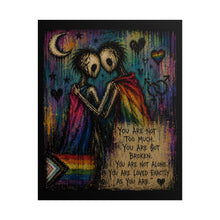 Load image into Gallery viewer, "Loved Exactly As You Are" Art | Draped Gothic Shadow Figures Poster
