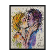 Load image into Gallery viewer, "Love Fearlessly" Pride Wall Art | Queer Romance Watercolor Print
