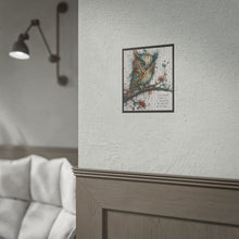 Load image into Gallery viewer, Owl Art Poster — 'Love Doesn't Divide Us' Rolled Wall Print
