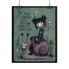 Load image into Gallery viewer, Collect Nights Not Things Rolled Poster — Gothic Whimsical Haunted Fantasy Wall Art
