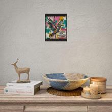 Load image into Gallery viewer, Progress Over Perfection – Colorful Abstract Bird Canvas Art
