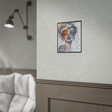 Load image into Gallery viewer, "Living Your Story" Pride Wall Art | Fine Line Sketch Split Color Portrait Poster

