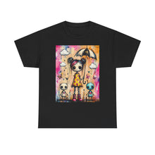 Load image into Gallery viewer, Cute Gothic Girl &amp; Aliens Tee — Rainy Umbrella Illustration T-Shirt
