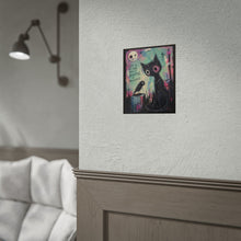 Load image into Gallery viewer, Gothic Cat Art Poster – "Life Is Not Long, Make It Beautiful or Meaningful" Rolled Wall Art

