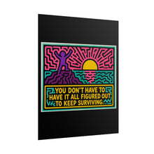 Load image into Gallery viewer, You Don’t Have to Have It All Figured Out to Keep Surviving Rolled Poster — Inspirational Neon Pop Art Print
