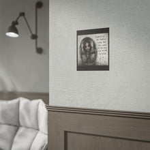 Load image into Gallery viewer, Horror Art Poster – Creepy Girl with Red Eyes &amp; Dark Quote (Rolled Poster)
