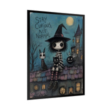 Load image into Gallery viewer, Stay Curious Not Normal Witch Poster — Cute Gothic Halloween Rolled Art Print
