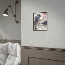 Load image into Gallery viewer, Bird Art Poster – "The Heaviest Storms Don't Last" Inspirational Rolled Wall Art

