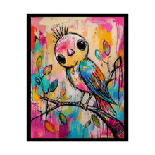 Load image into Gallery viewer, Colorful Bird Rolled Poster — Cute Tropical Parrot Art Print for Nursery &amp; Kids' Room

