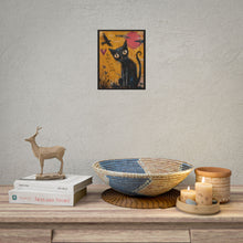 Load image into Gallery viewer, "Be Kind To Your Own Mind" Black Cat Wall Art | Mental Health Inspirational Print
