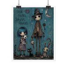 Load image into Gallery viewer, Pain Fades Survival Remains Rolled Poster — Gothic Whimsical Healing Fantasy Wall Art
