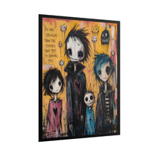Load image into Gallery viewer, Gothic Emo Friends Art Print – "You Are Stronger Than The Stories That Try To Break You" Affirmation Wall Decor
