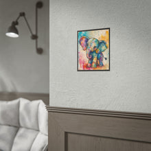 Load image into Gallery viewer, Vibrant Watercolor Elephant Canvas Print – Cute Pastel Goth Decor
