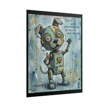 Load image into Gallery viewer, Rolled Poster — Cute Steampunk Robot Dog Print ("Even If Wired Differently")
