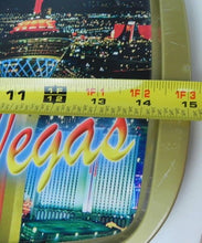 Load image into Gallery viewer, Vintage Las Vegas Souvenir Tray 15" x 10" Trinket Serving Metal
